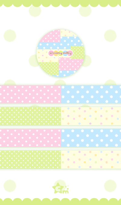 Creamy Milky Dot Pattern Masking Tape