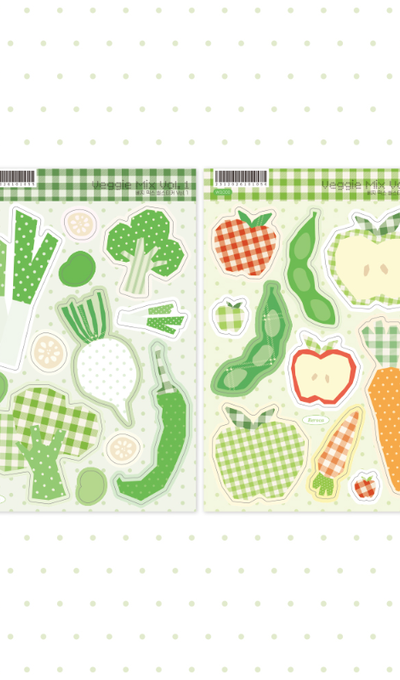 Leroka Vegi Mix Washi Sticker 2type