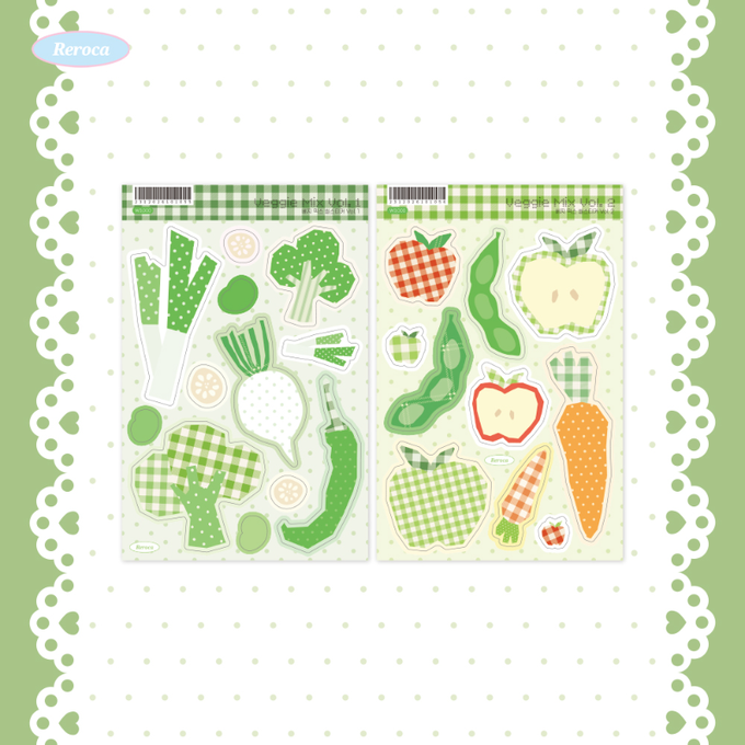 Leroka Vegi Mix Washi Sticker 2type