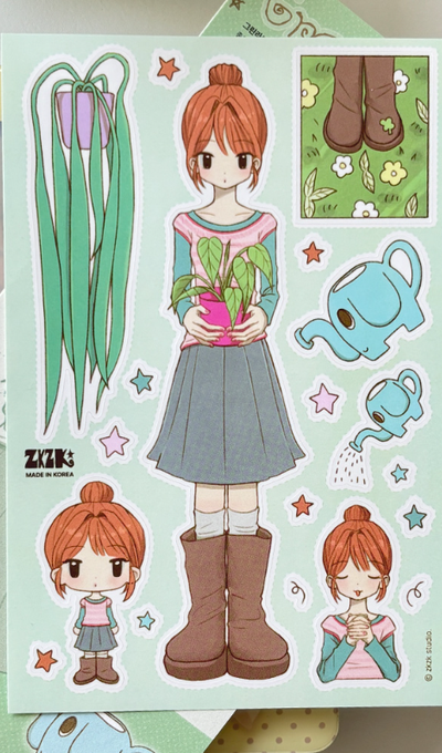 Jakku Jakku Studio Green Life Seal Stickers