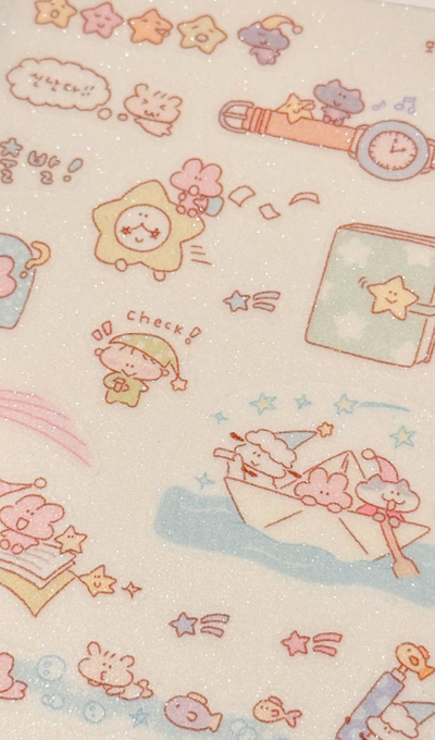 HeartShip Studio Time for Adventure Glitter Masking Sticker