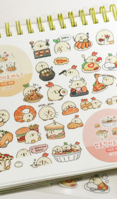 Jvim Jvim Eating Rice Kiss-Cut Tape 2 Types