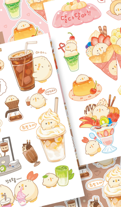 Jjuim Jjuim Ppang Cafe Sticker 2 Types