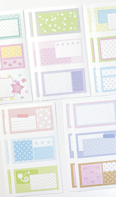 Moitto Moitto Square Cut Line Matte Paper Sticker Pack