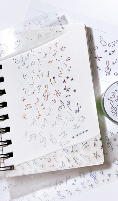 JeJe Universe Twinkle Musical Note Kiscut Tape