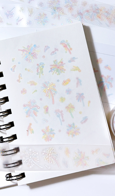 JeJe Universe Blur Fireworks Kiss-cut Tape