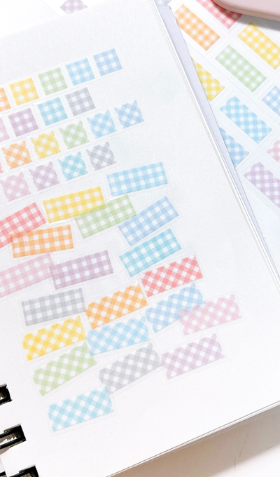 JeJe Universe Mini Check Piece Kiss-Cut Tape
