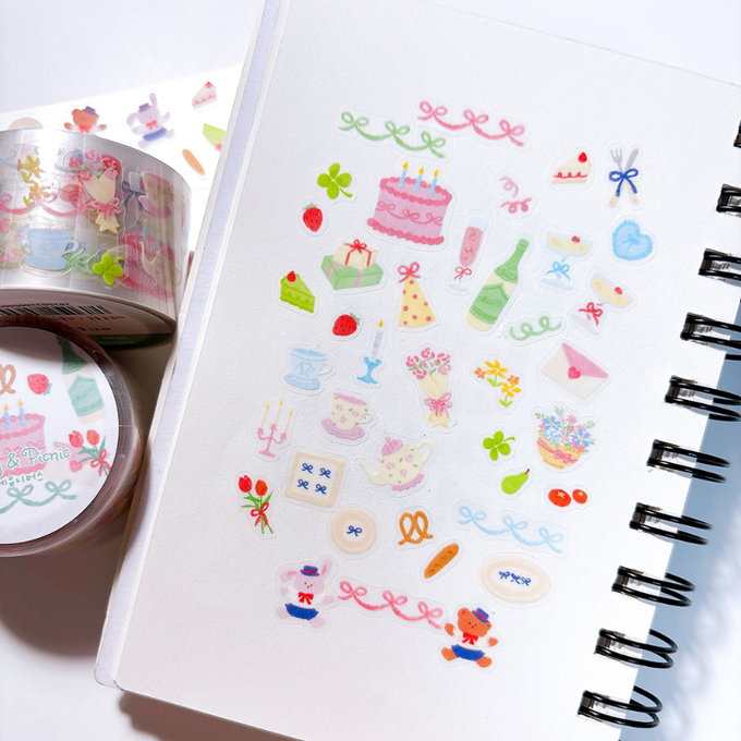JeJe Universe Party & Picnic Kiss-Cut Tape