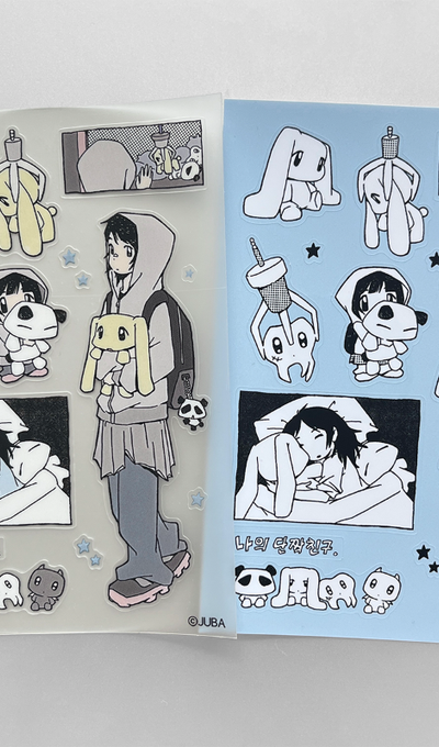 Zuba My Best Friend Transparent Matte Sticker 2 Types