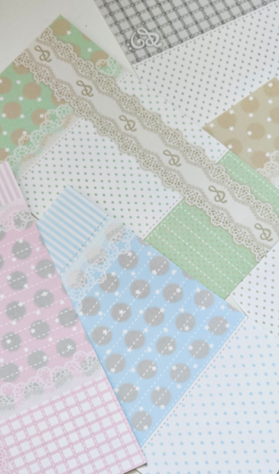 Fromland Lace Dot Imitation Paper Sticker 6 Types