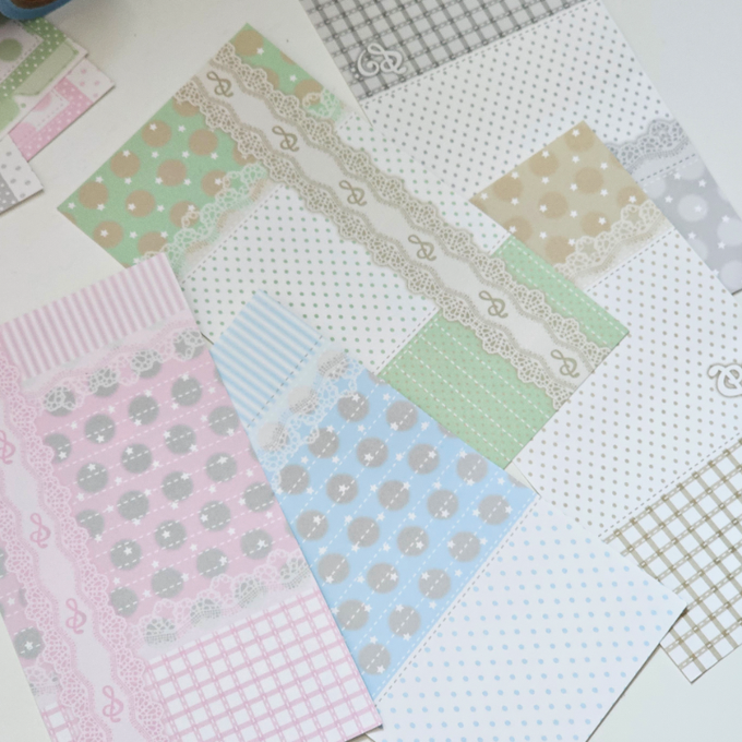 Fromland Lace Dot Imitation Paper Sticker 6 Types