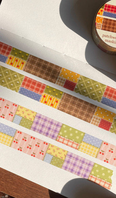 Arm Pillow Patchwork Masking Tape 2 Type