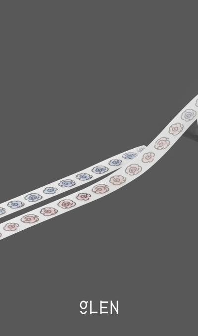 Glen Silver Foil Flower Kiss-cut Tape