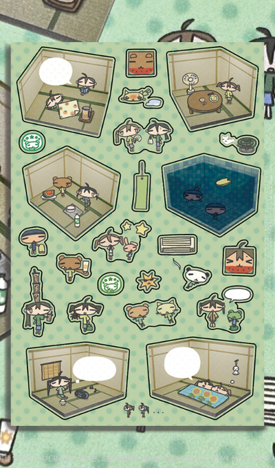Neko Made Soup Summer Tatami Mansion Life Matte Sticker