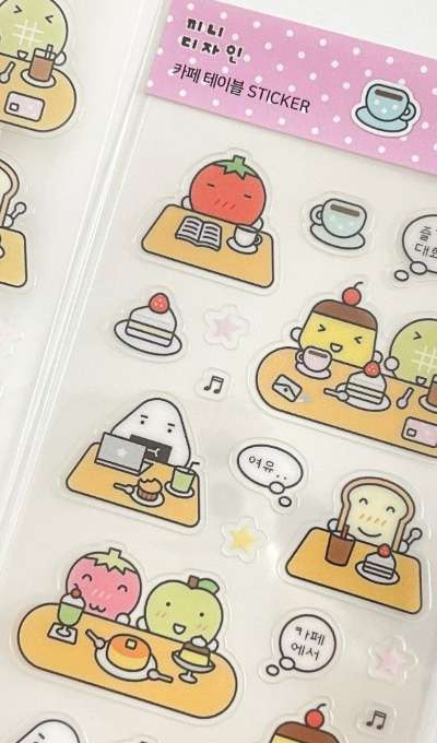Kkini Design Cafe Table Sticker