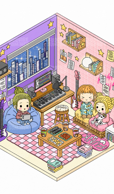 GOODVIBESUMMER Girls Night Studio Sticker