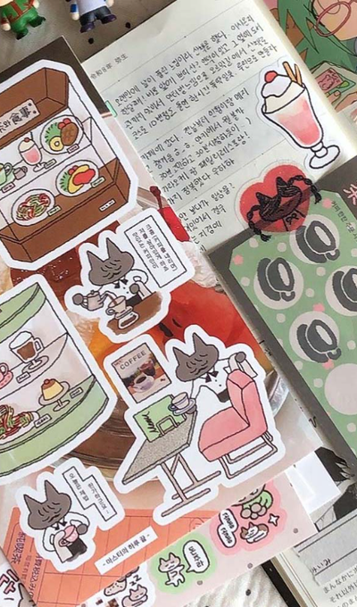 Yoon-gu Old Cafe Sticker Package