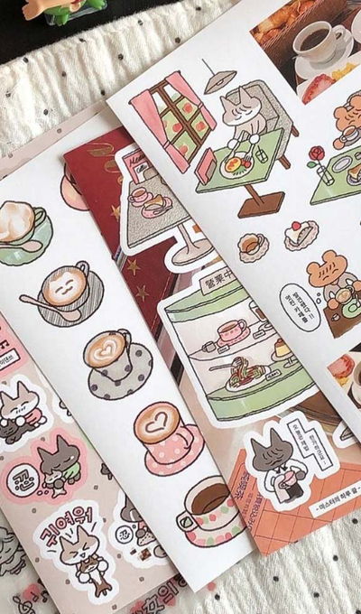 Yoon Gu Old Cafe Sticker 4 Types