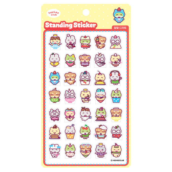 Hihi Club Standing Sticker - Sweet Dessert