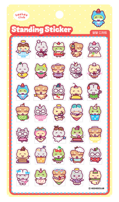 Hihi Club Standing Sticker - Sweet Dessert