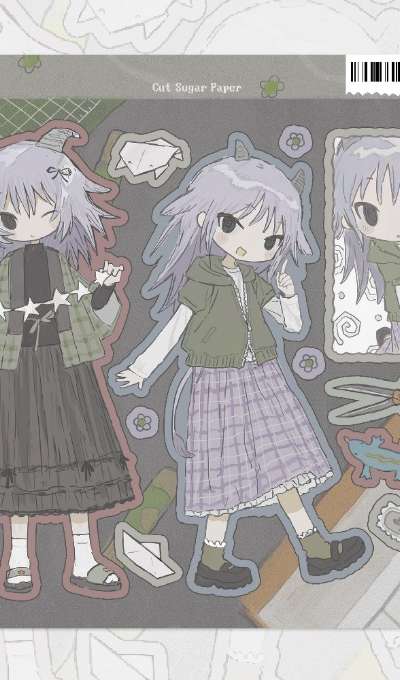NAMOKU Cut Sugar Paper Re Seal Sticker