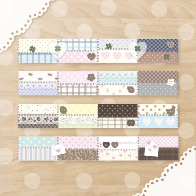 Way to Fetch Spring Patchwork Quilt Masking Tape 4 Types
