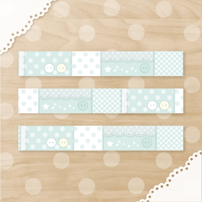 Way to Fetch Mint Cream Patchwork Masking Tape
