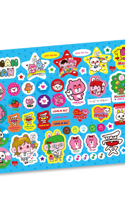 Monan Bear Love Piece Sticker