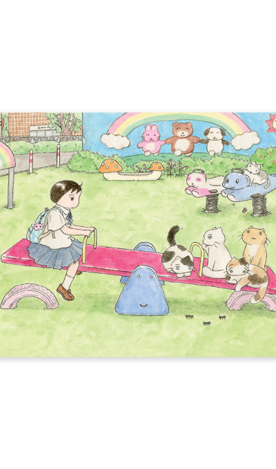 Baengnyeon Books After School Cat Time Postcard