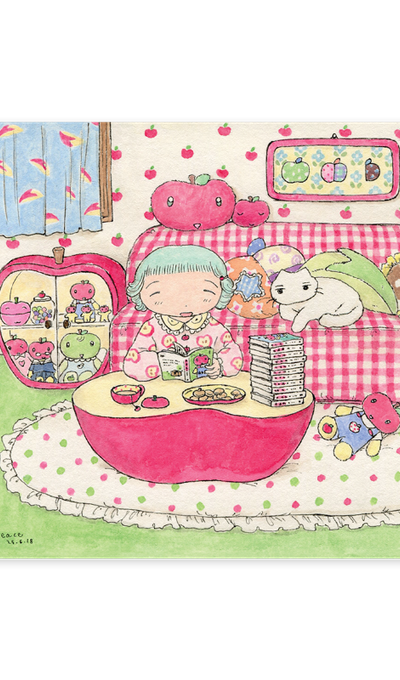 Baeknyeon Bookstore Happy Apple Room Postcard