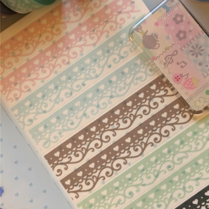 Happy Strappy Fluffy Shop Love Ornament Masking Tape 4 Types