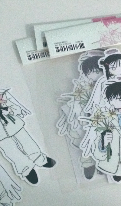 AIO Studio White Angel Piece Stickers