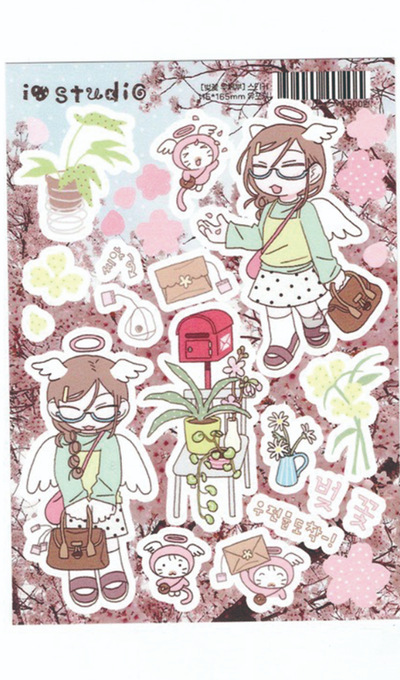 IO Studio Cherry Blossom Postman Sticker