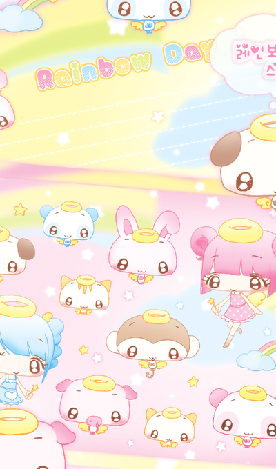 Creamy Milky Rainbow Angel Sticker