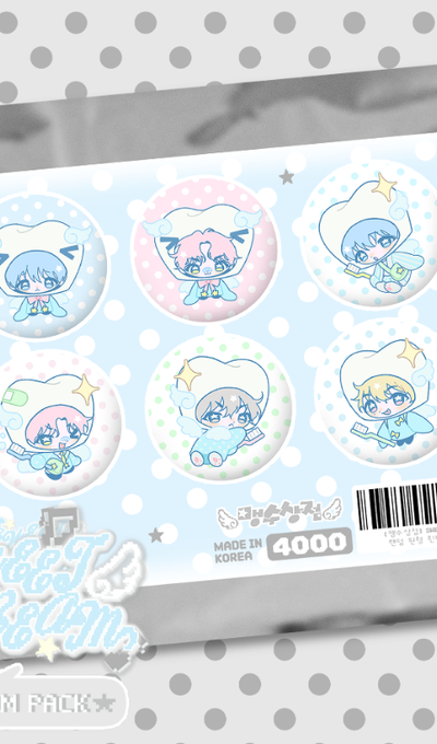 Mangsusan Point Sweet Dream Random Round Pin Button