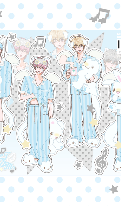 Mangsusan-jeom SWEET DREAM Dreamland Angel Transparent Matte Pearl Sticker