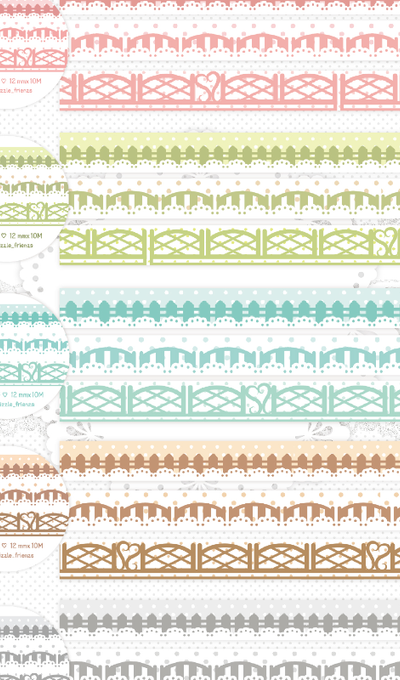 Frizzle Friends Fence 3-Type Masking Tape 5type