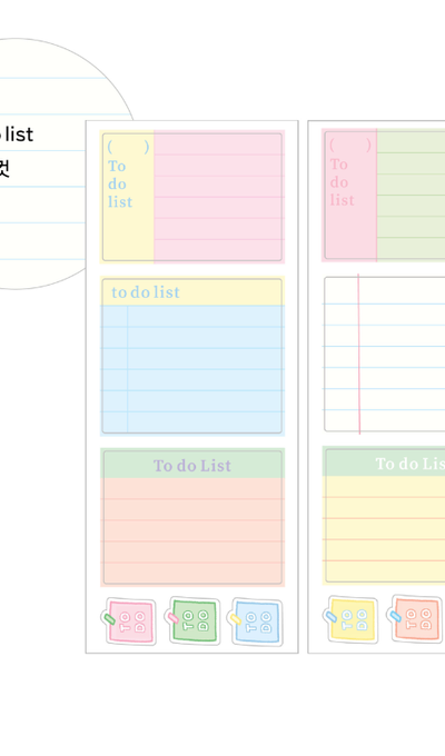 Eunssae's Shop To Do List Kiss-Cut Masking Tape