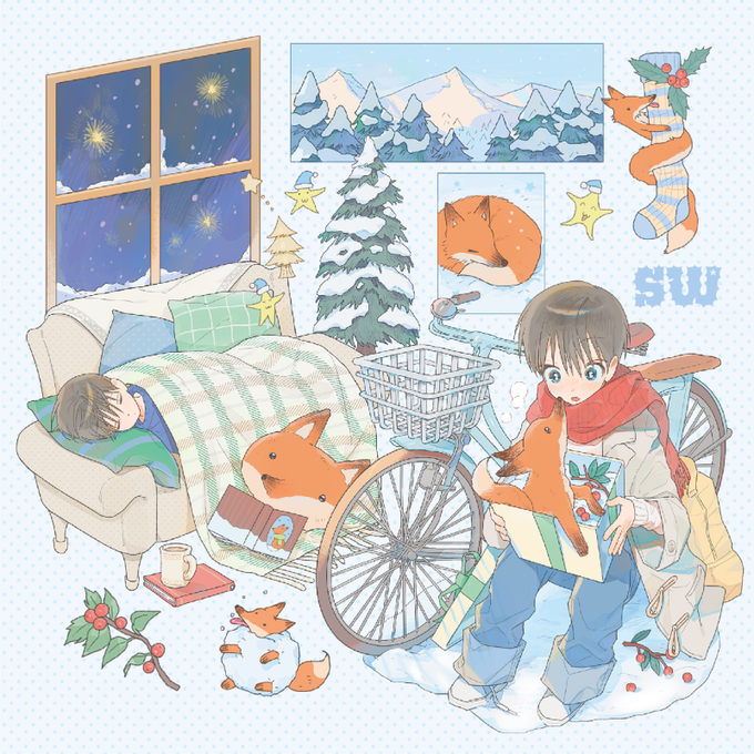 Suu Fox Winter Story Sticker