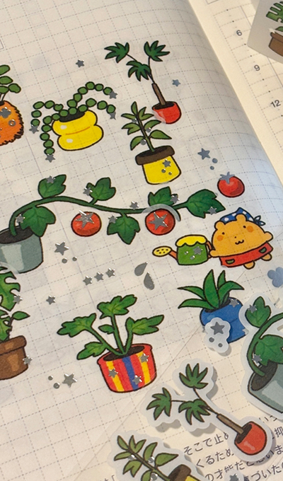 Moseo Studio Potted Plant Kiss-Cut Masking Tape
