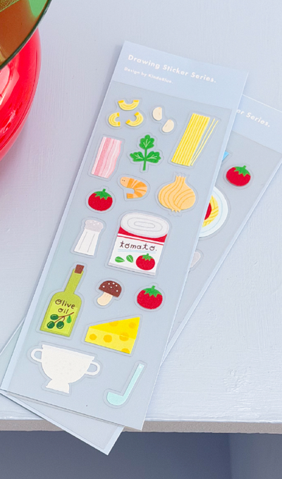 Kainda Blue Pasta Sticker SET