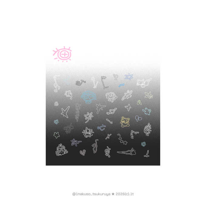 Hanakuso Eyes Floaters Transparent Sticker