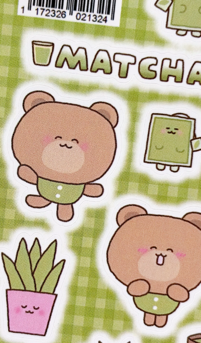 Dung-i Kingdom Matcha Bear's Day Sticker