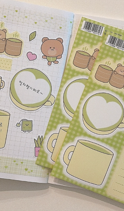 Dunginara Matcha Scented Memo Sticker