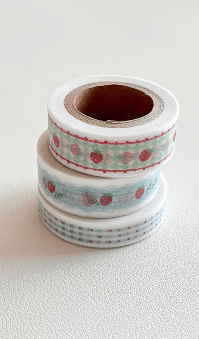 Heyoo Studio Strawberry Tea Time Masking Tape 3 Types