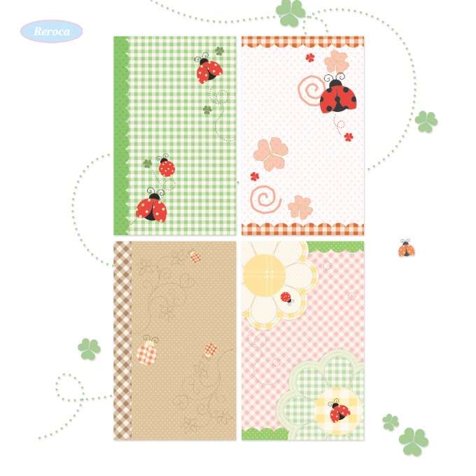 Leroka Ladybug Imitation Paper Sticker Pack