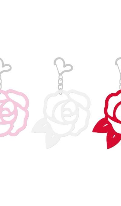 Leroca O,Rose Acrylic Keyring 3 Types