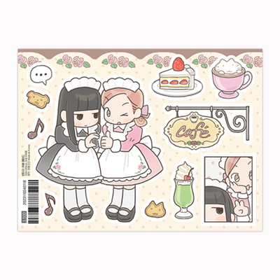 アチュココ ヴィンテージカフェメイド ステッカー