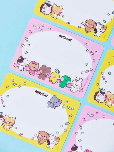 LINE Friends Field Day Mini Message Card Set