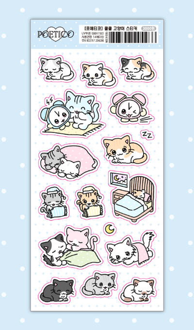 Poetico Cozy Cat Sticker